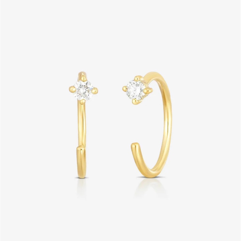 Ring Concierge Open Diamond Huggies